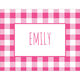 Pink Gingham Foldover Note Cards Image 2 of 3